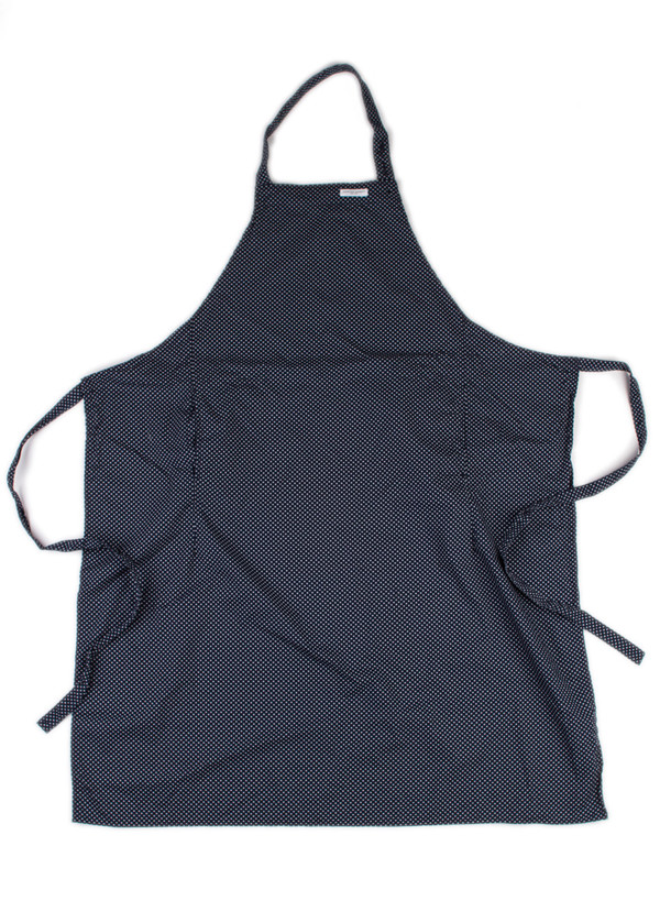 Long Apron Navy Printed Polka Dot Long Apron Navy Printed Polka Dot