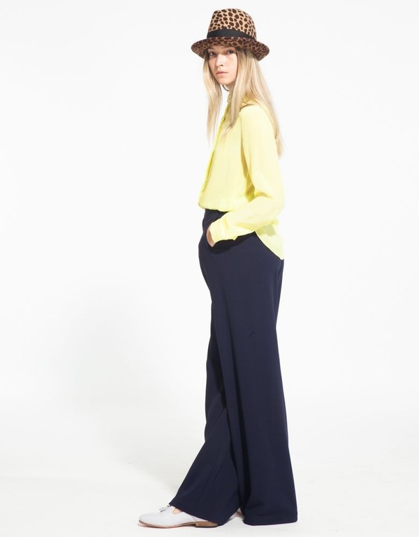Gat Rimon Yellow Silk Collared Shirt Gat Rimon Yellow Silk Collared Shirt