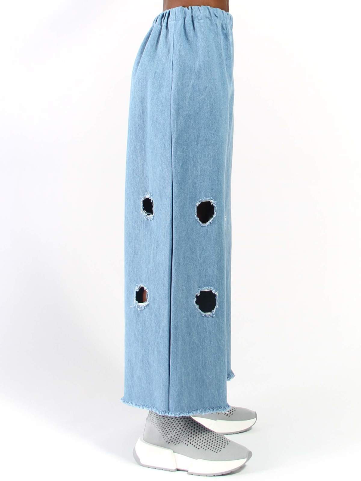 jeans with square holes