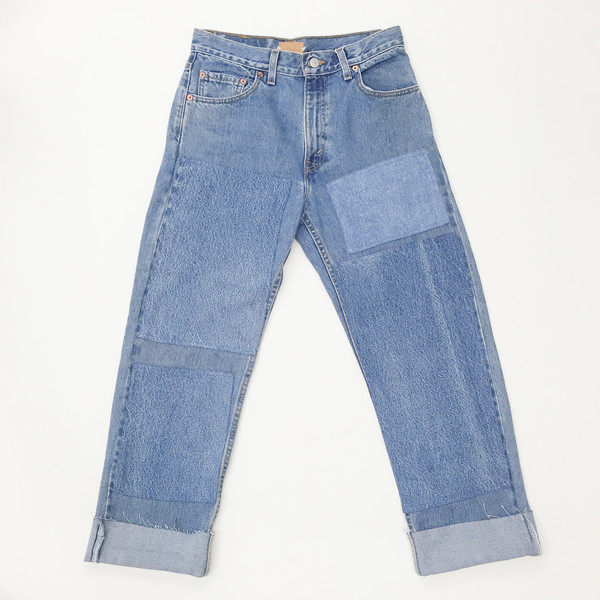 B Sides Jeans - Levi's 505 Patchwork Denim Jeans B Sides Jeans - Levi's 505 Patchwork Denim Jeans