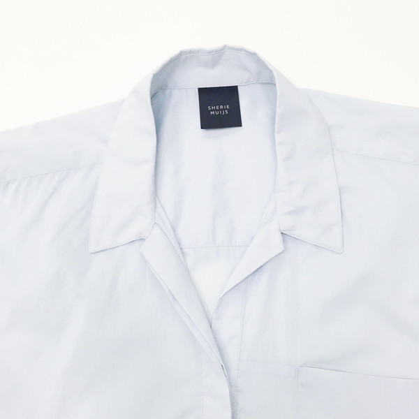 Sherie Muijs Shirt No. 12 - Light Blue Cotton Sherie Muijs Shirt No. 12 - Light Blue Cotton