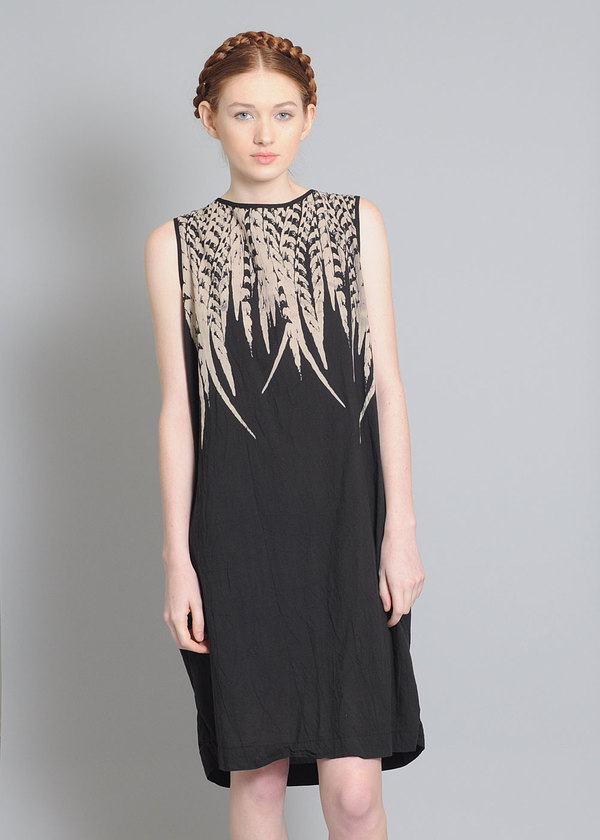 Uzi Black Feather Dress Uzi Black Feather Dress