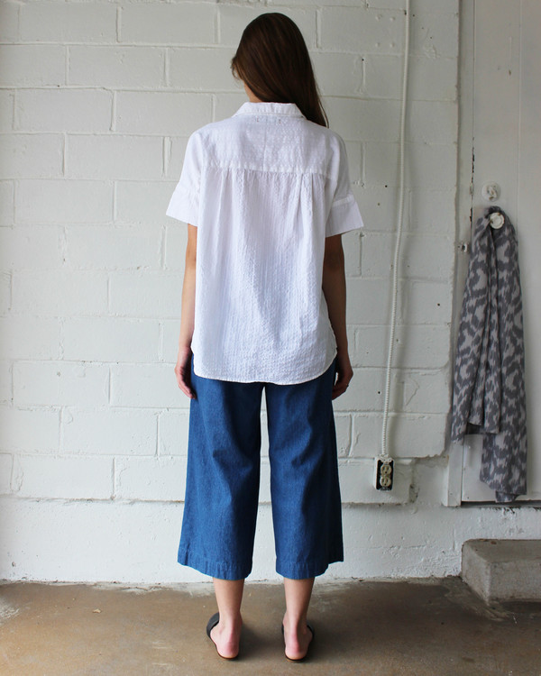 esby STELLA BUTTON DOWN - WHITE DOBBY esby STELLA BUTTON DOWN - WHITE DOBBY