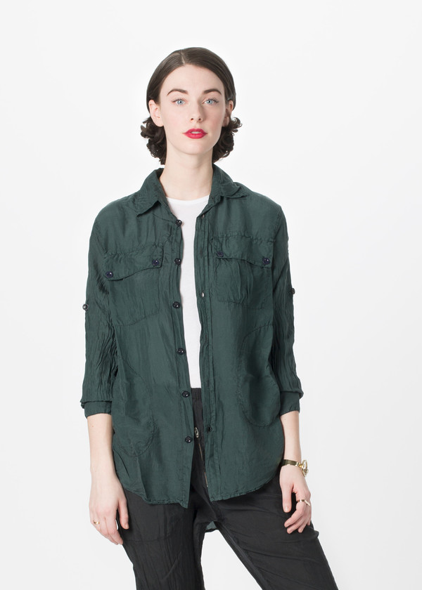 Katharine E Hamnett x YMC Habotai Silk Shirt Katharine E Hamnett x YMC Habotai Silk Shirt