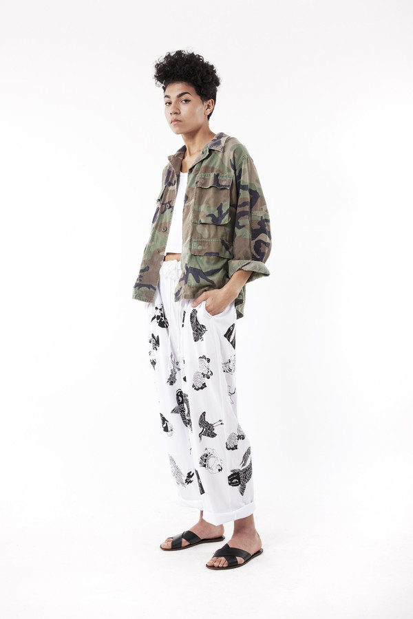 Ikumi Tattoo Long Pants (White) Ikumi Tattoo Long Pants (White)