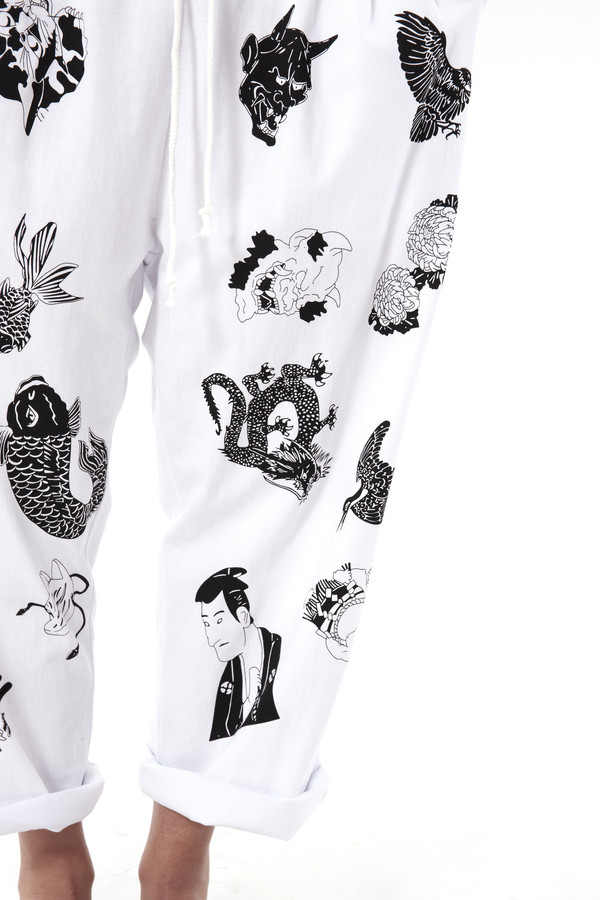Ikumi Tattoo Long Pants (White) Ikumi Tattoo Long Pants (White)