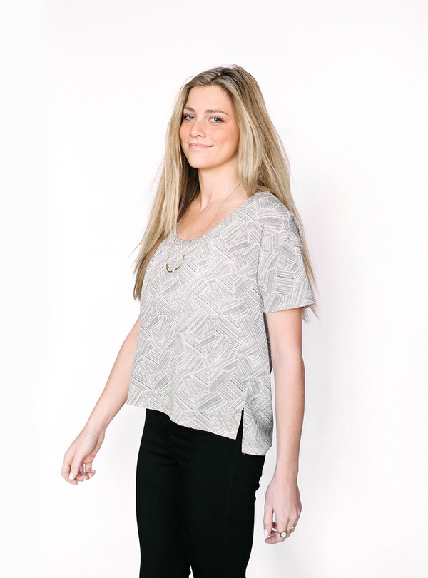 Bella Luxx Dashes Silk Tee Bella Luxx Dashes Silk Tee