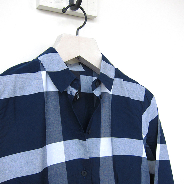 Kowtow Journal dress - navy/white check Kowtow Journal dress - navy/white check