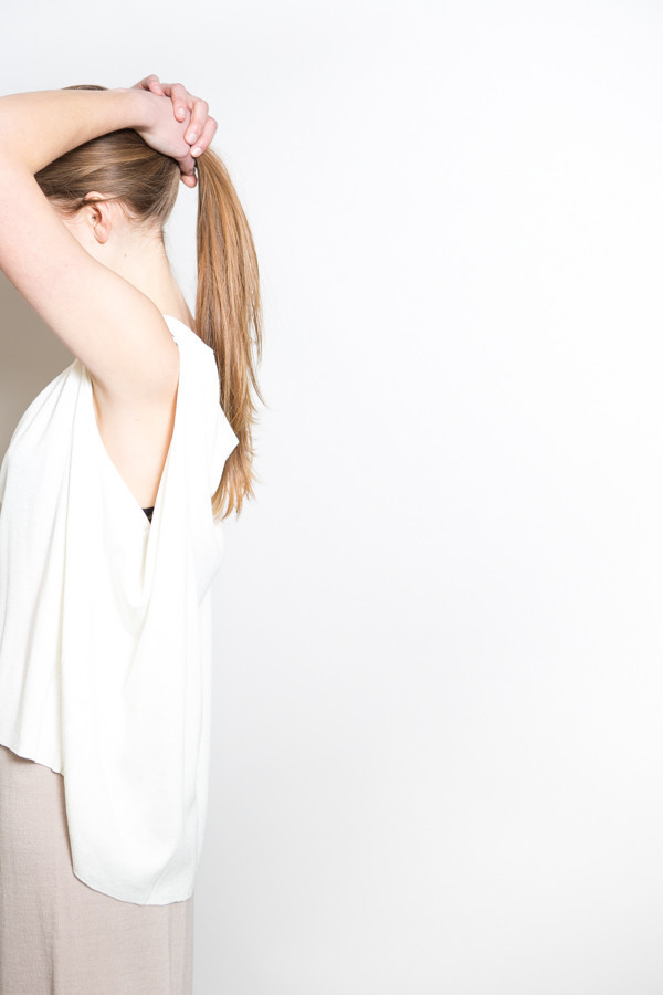 Achro Linen Mixed Knit Top / Ivory Achro Linen Mixed Knit Top / Ivory