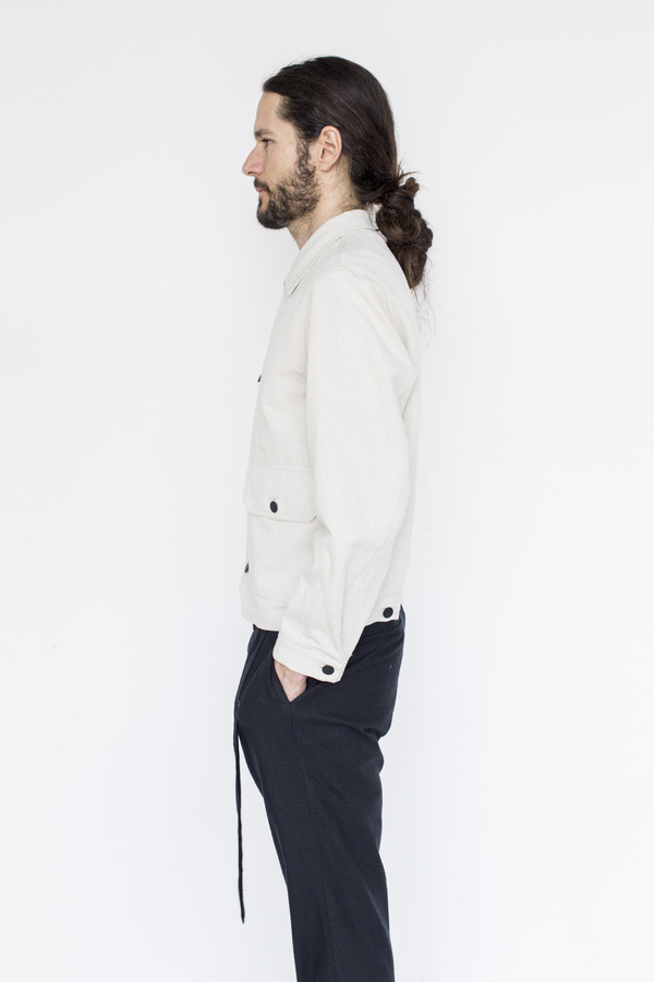 Men's Assembly Cotton Button Jacket - Natural Men's Assembly Cotton Button Jacket - Natural