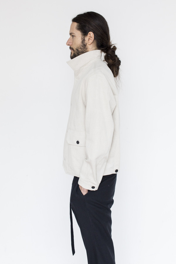 Men's Assembly Cotton Button Jacket - Natural Men's Assembly Cotton Button Jacket - Natural