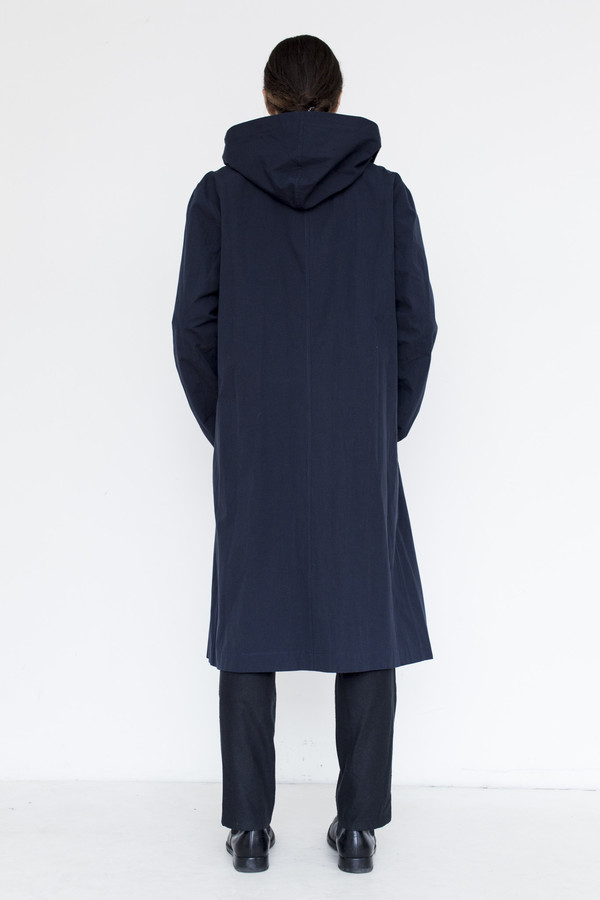 Men's Assembly Cotton Hoodcoat - Navy Men's Assembly Cotton Hoodcoat - Navy