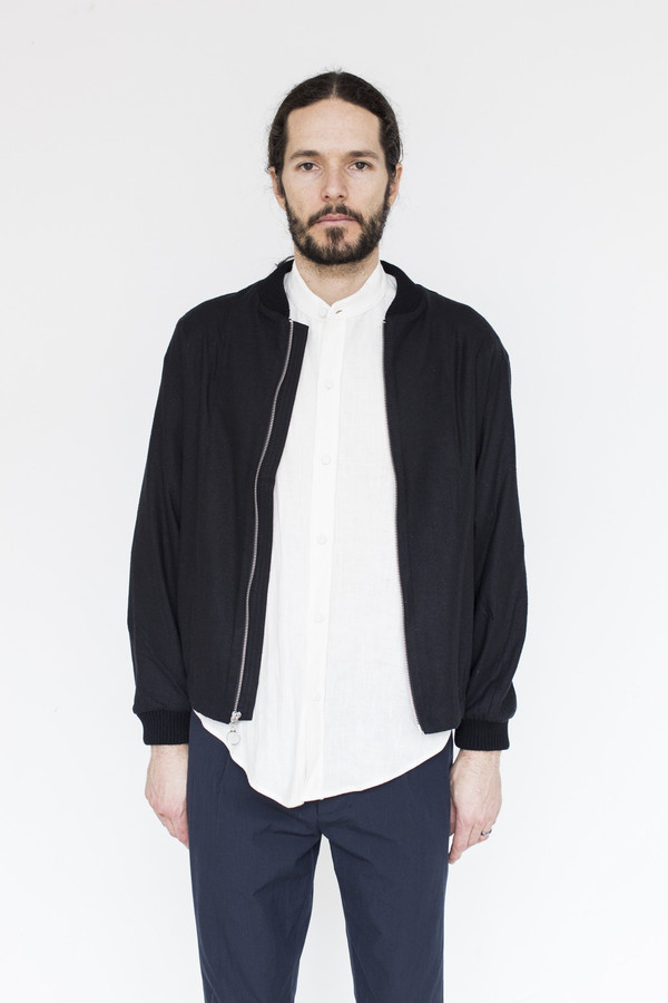 Men's Assembly Raw Silk Zip Bomber Men's Assembly Raw Silk Zip Bomber