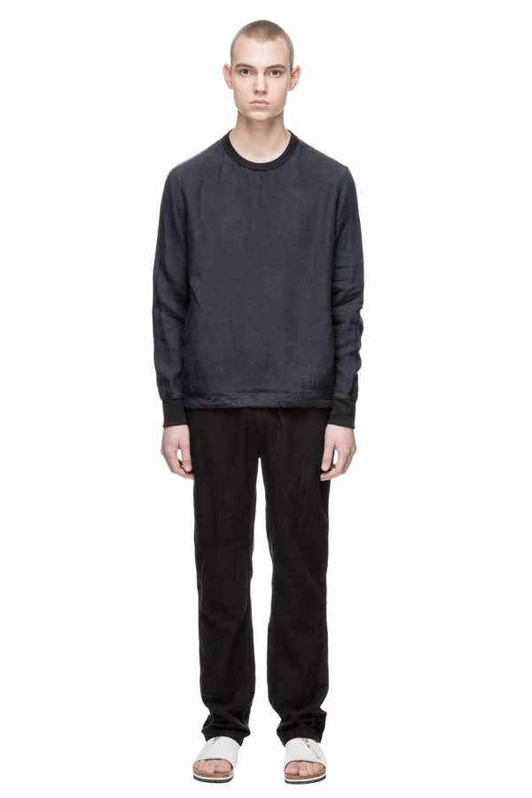 Men's Our Legacy Pullover Anthracite Linen Men's Our Legacy Pullover Anthracite Linen