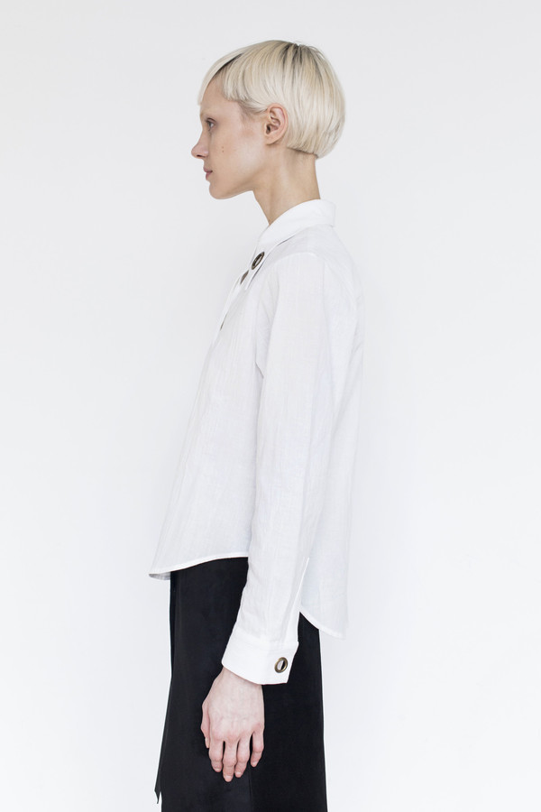 Assembly Gauze Butterfly Collar Top Assembly Gauze Butterfly Collar Top