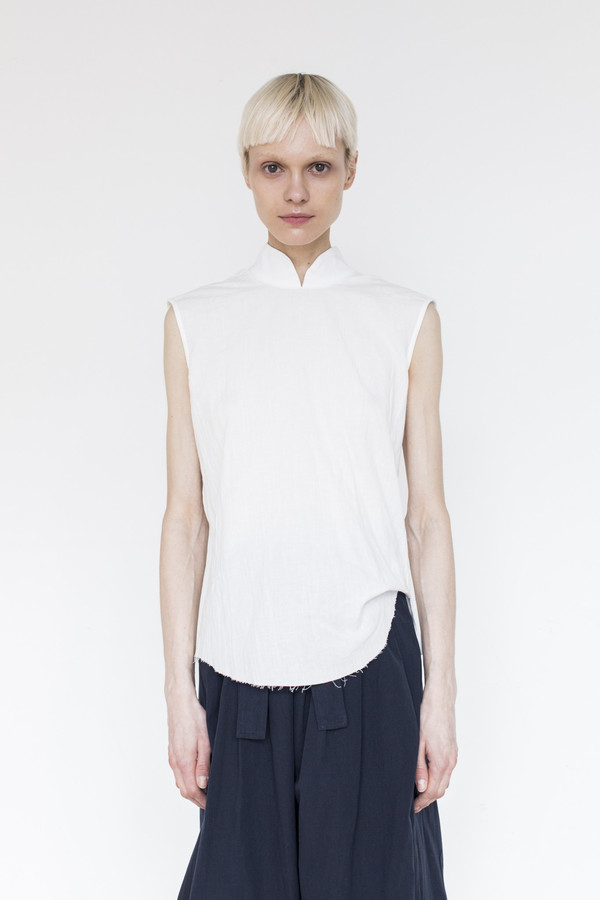 Assembly Gauze Sleeveless Top Assembly Gauze Sleeveless Top