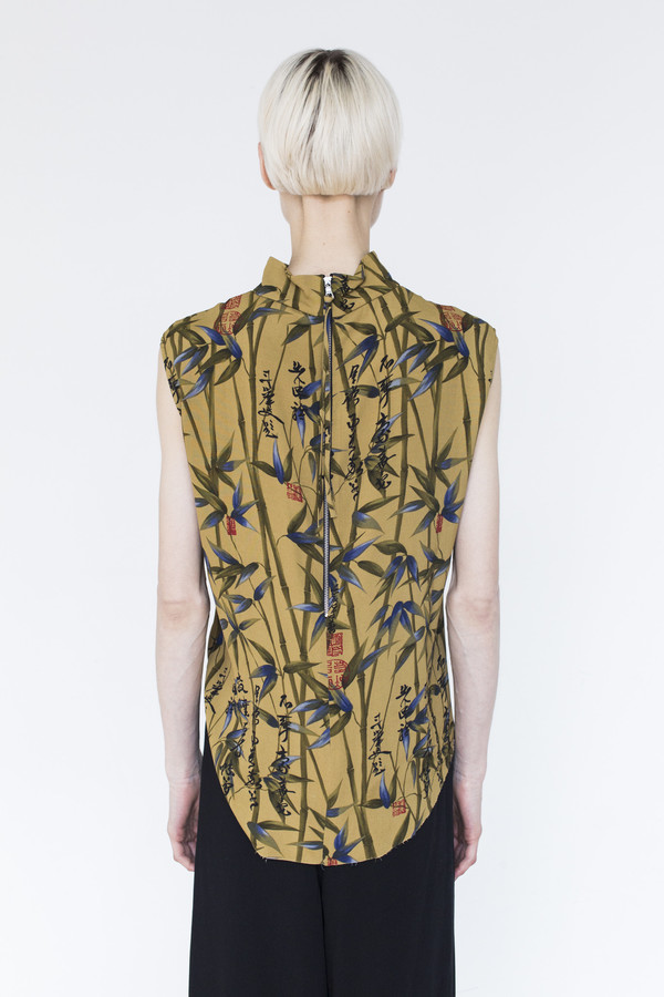 Assembly Printed Sleeveless Top Assembly Printed Sleeveless Top