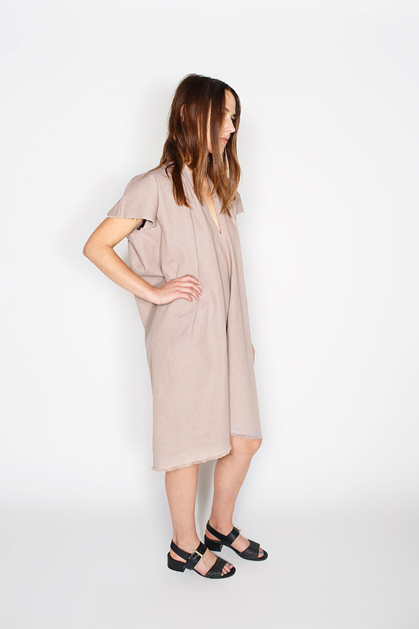 Miranda Bennett Everyday Dress, Cropped, Denim in Dove Miranda Bennett Everyday Dress, Cropped, Denim in Dove
