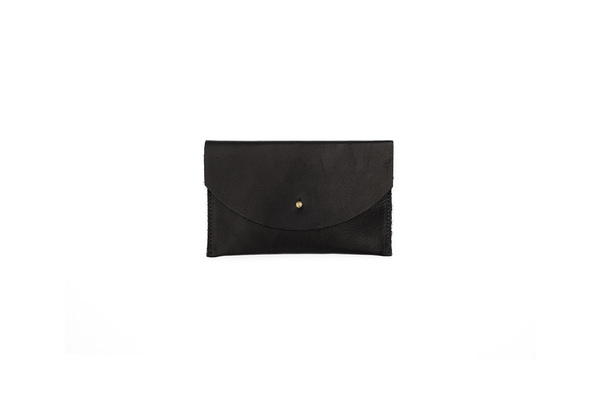 Primecut BLACK LEATHER PASSPORT CLUTCH Primecut BLACK LEATHER PASSPORT CLUTCH