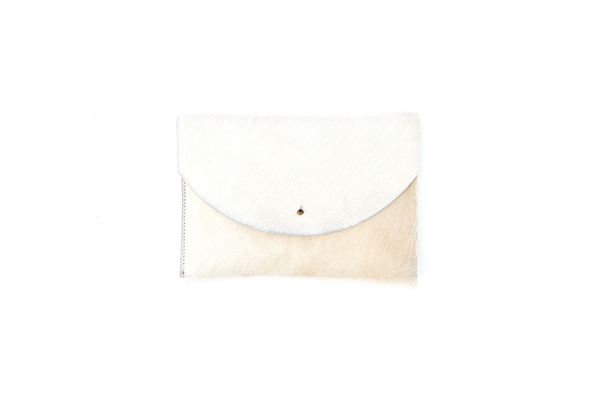 Primecut NATURAL WHITE ENVELOPE CLUTCH Primecut NATURAL WHITE ENVELOPE CLUTCH