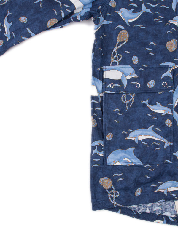 Lt Parka Navy Dolphin Print Lt Parka Navy Dolphin Print