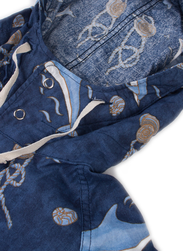 Lt Parka Navy Dolphin Print Lt Parka Navy Dolphin Print