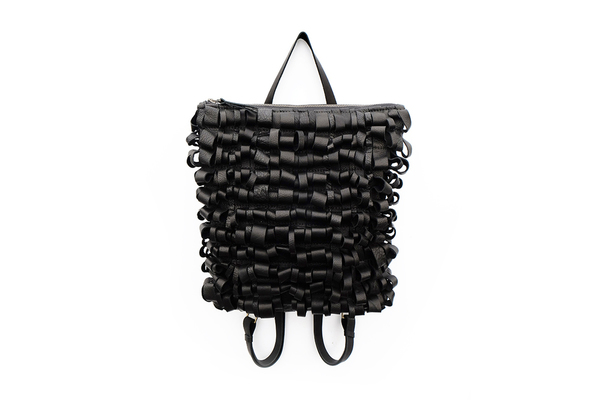 Primecut BLACK LEATHER LOOP BACKPACK Primecut BLACK LEATHER LOOP BACKPACK