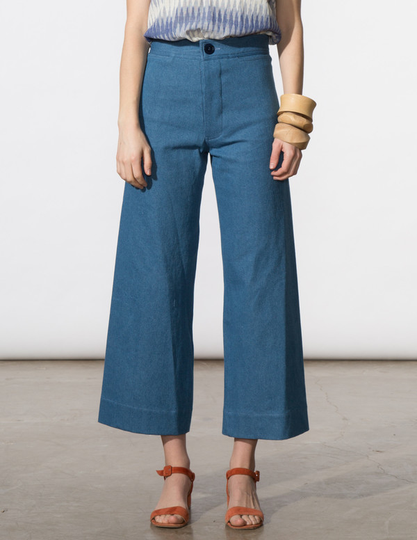SBJ Austin Angela Pant in Blue Denim SBJ Austin Angela Pant in Blue Denim