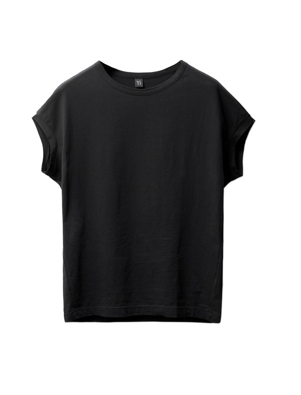 Ys by Yohji Yamamoto Cap Sleeve T-Shirt Black Ys by Yohji Yamamoto Cap Sleeve T-Shirt Black
