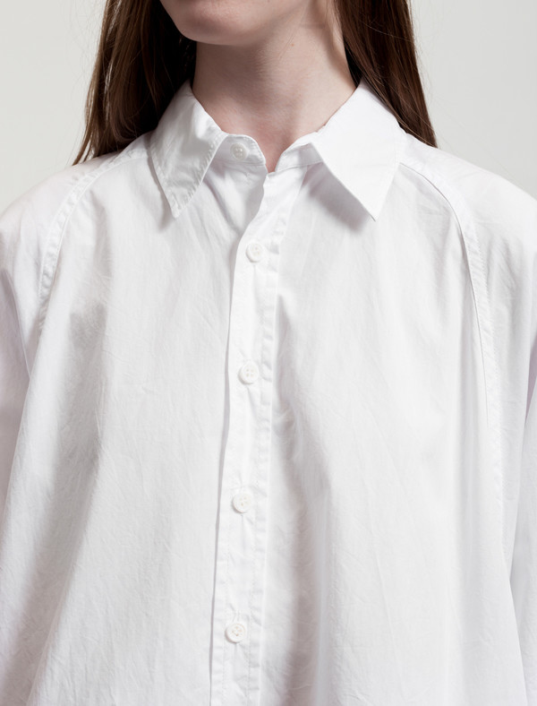 Ys by Yohji Yamamoto Dolman Sleeve Shirt White Ys by Yohji Yamamoto Dolman Sleeve Shirt White