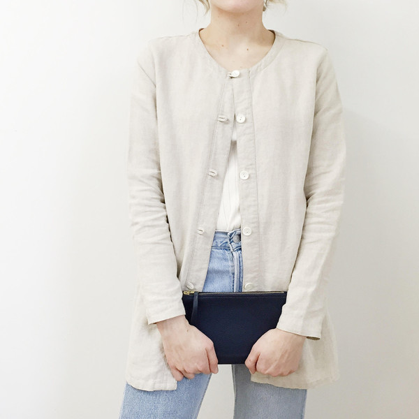 Long Beige Linen Jacket Long Beige Linen Jacket