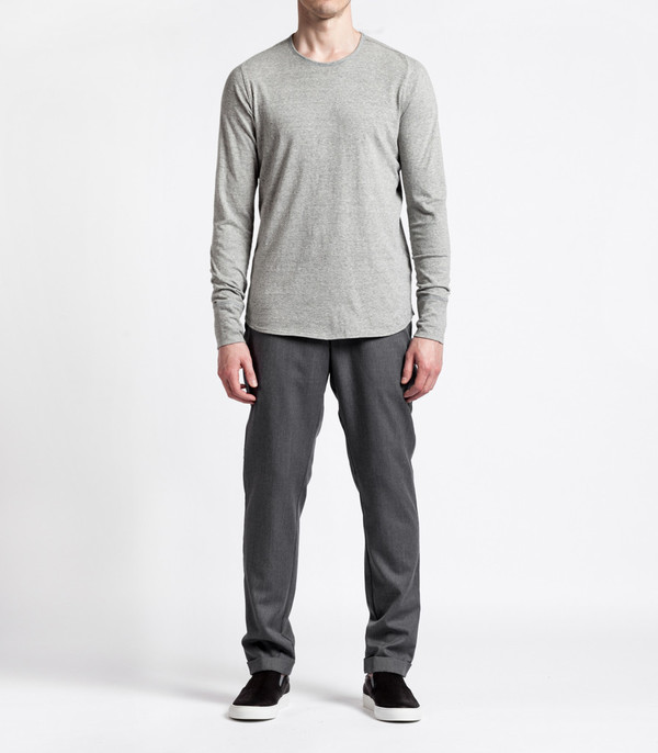 Men's Wings + Horns Knit Silk Jersey L/S WHT Men's Wings + Horns Knit Silk Jersey L/S WHT