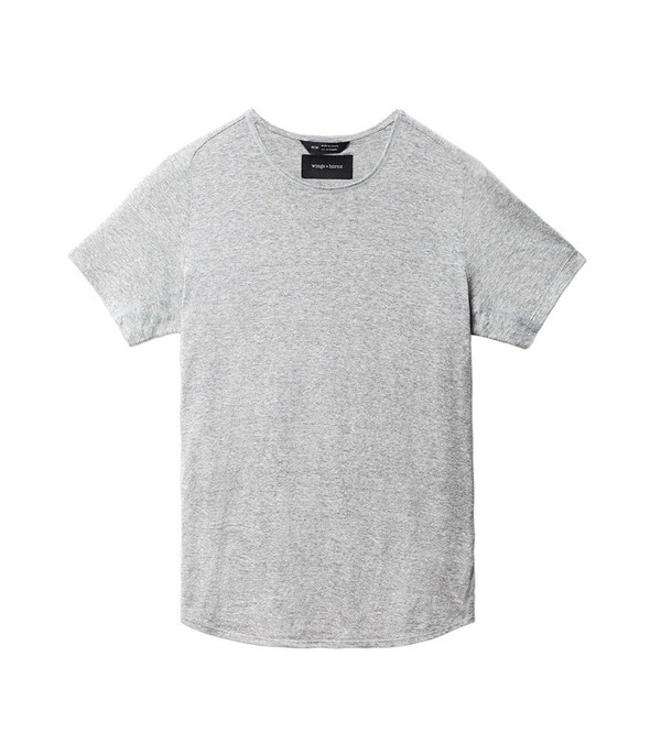 Men's Wings + Horns Knit Silk Jersey S/S Grey Men's Wings + Horns Knit Silk Jersey S/S Grey