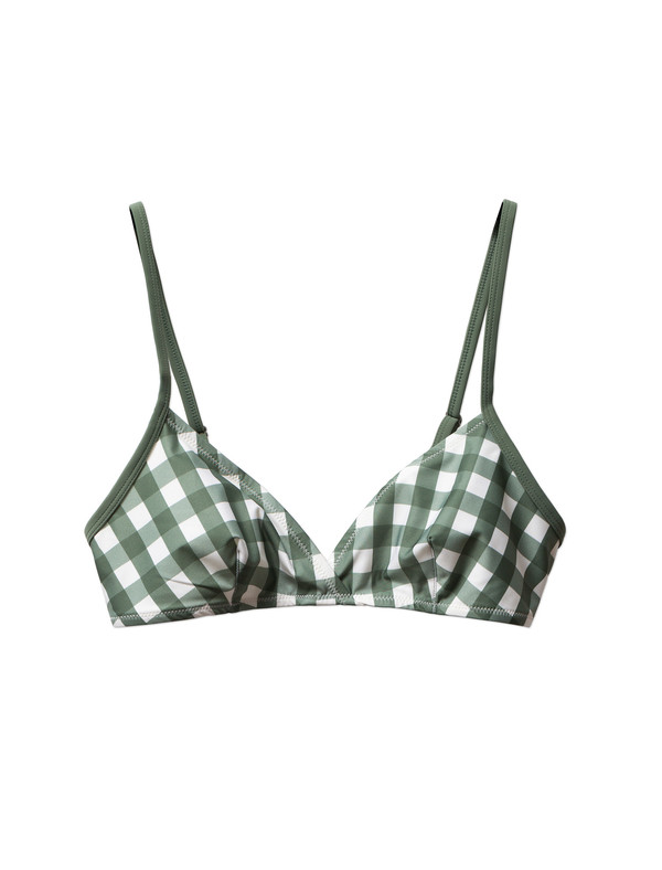 Solid and Striped Belle Top Olive/Cream Gingham Solid and Striped Belle Top Olive/Cream Gingham