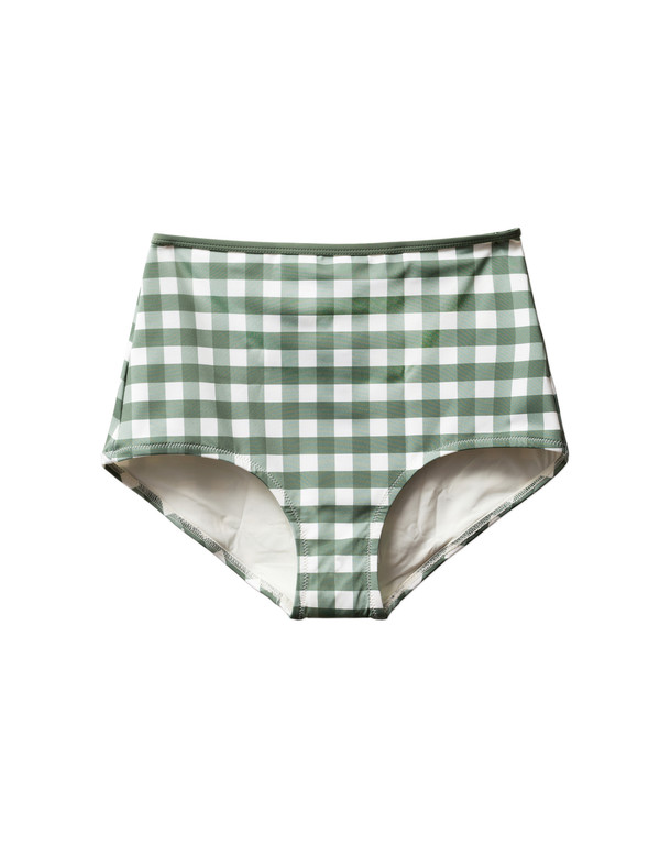 Solid and Striped Brigitte Bottom Olive/Cream Gingham Solid and Striped Brigitte Bottom Olive/Cream Gingham