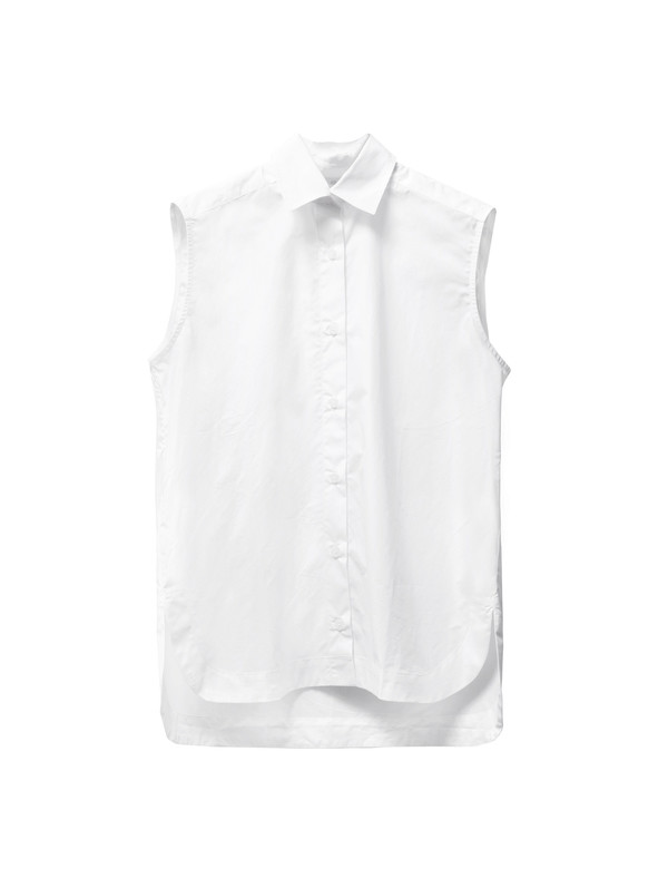 Sunspel Sleeveless Shirt White Sunspel Sleeveless Shirt White