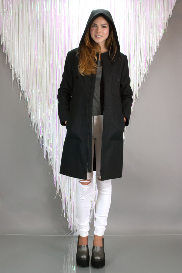 Orla Kiely Felted Wool Parka Orla Kiely Felted Wool Parka