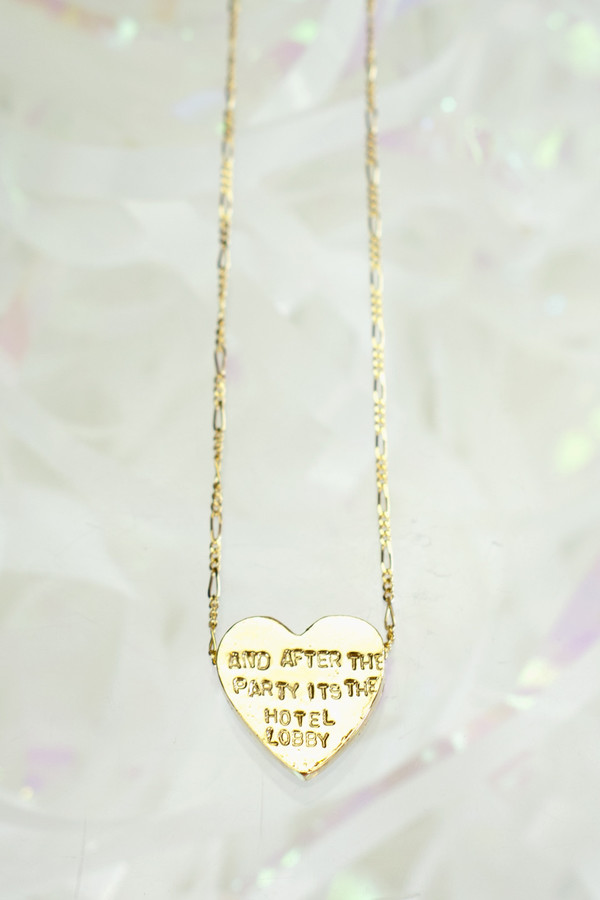ERICA WEINER Heartbeats Necklace "And After The Party It's The Hotel Lobby" ERICA WEINER Heartbeats Necklace "And After The Party It's The Hotel Lobby"