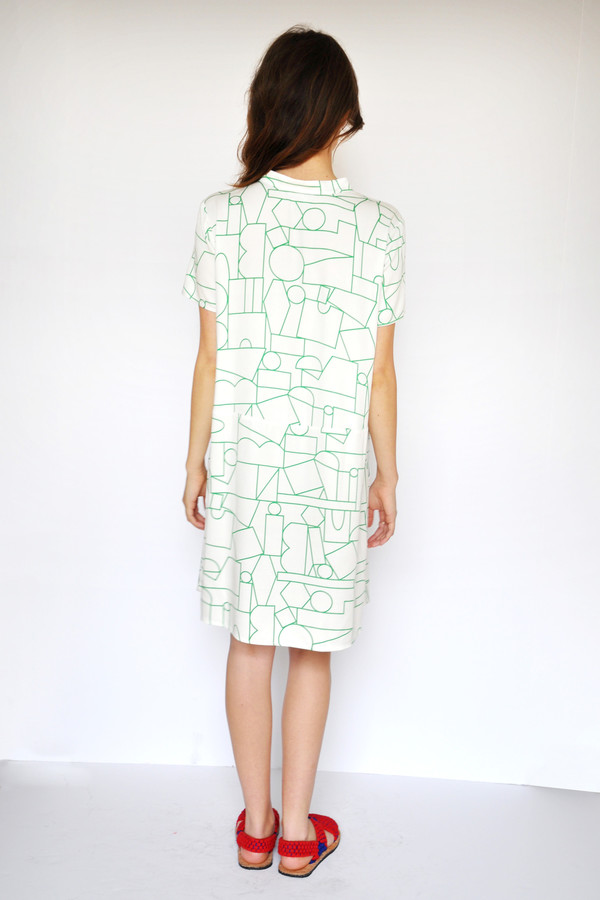 Dusen Dusen Blockhead Green Oversize Tee Dress Dusen Dusen Blockhead Green Oversize Tee Dress