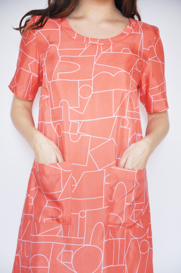 Dusen Dusen Blockhead Red Tee Dress Dusen Dusen Blockhead Red Tee Dress