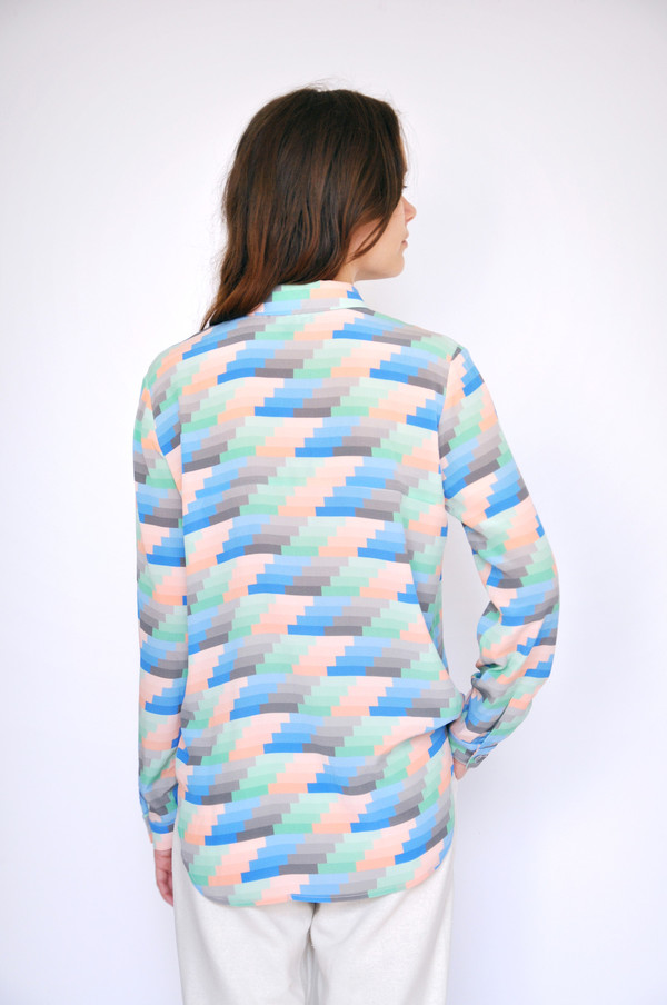 Gradient Stripe Collared Buttonup Gradient Stripe Collared Buttonup