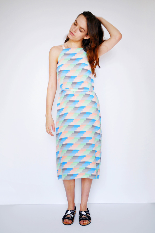 Dusen Dusen Gradient Stripe High Neck Dress Dusen Dusen Gradient Stripe High Neck Dress