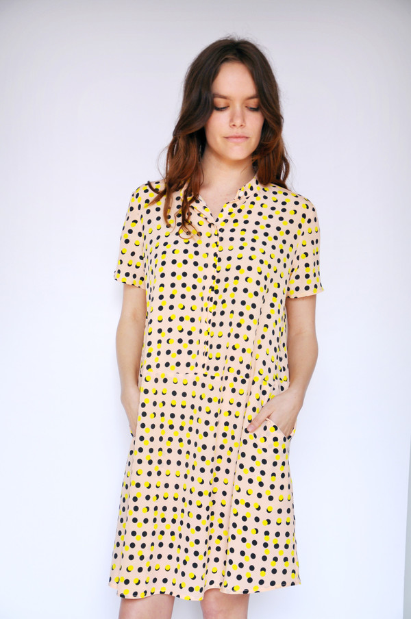 Dusen Dusen Peach Double Dot Oversize Tee Dress Dusen Dusen Peach Double Dot Oversize Tee Dress