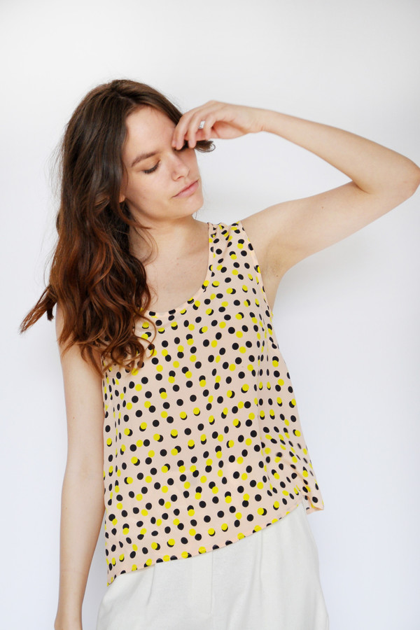 Dusen Dusen Peach Double Dot Tank Dusen Dusen Peach Double Dot Tank