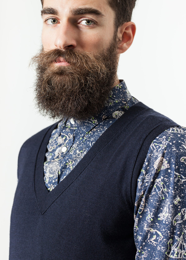 Mauro Grifoni Basic Gilet in Navy Mauro Grifoni Basic Gilet in Navy