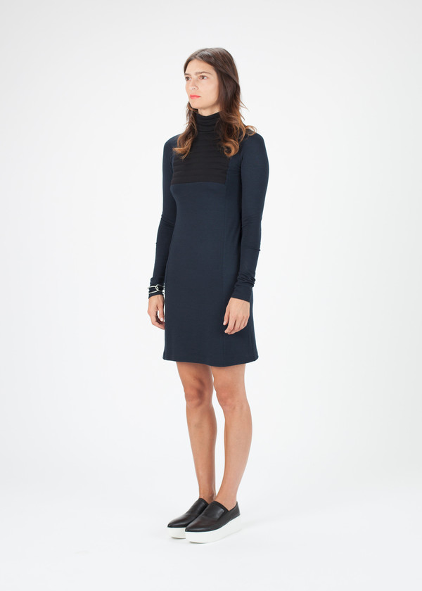 Hache Long Sleeve Ribbed Dress Hache Long Sleeve Ribbed Dress