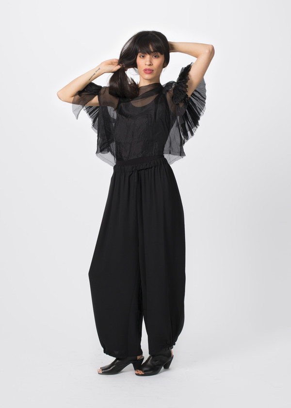 Louiza Babouryan Ruffle Sleeve Top Louiza Babouryan Ruffle Sleeve Top