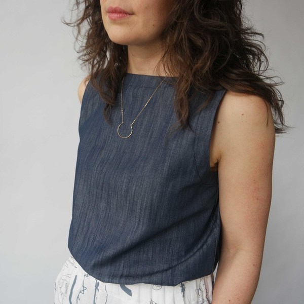 Lu. Frolic Top No. 2 in Chambray Union Lu. Frolic Top No. 2 in Chambray Union