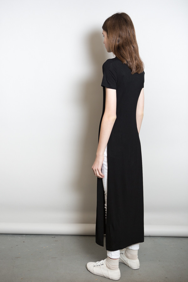 Side Slit Maxi Tee / Black Side Slit Maxi Tee / Black