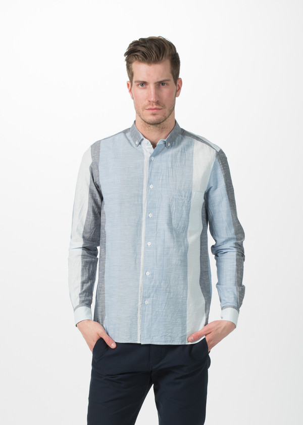 Men's You Must Create Wide Stripe Button Down Shirt Men's You Must Create Wide Stripe Button Down Shirt